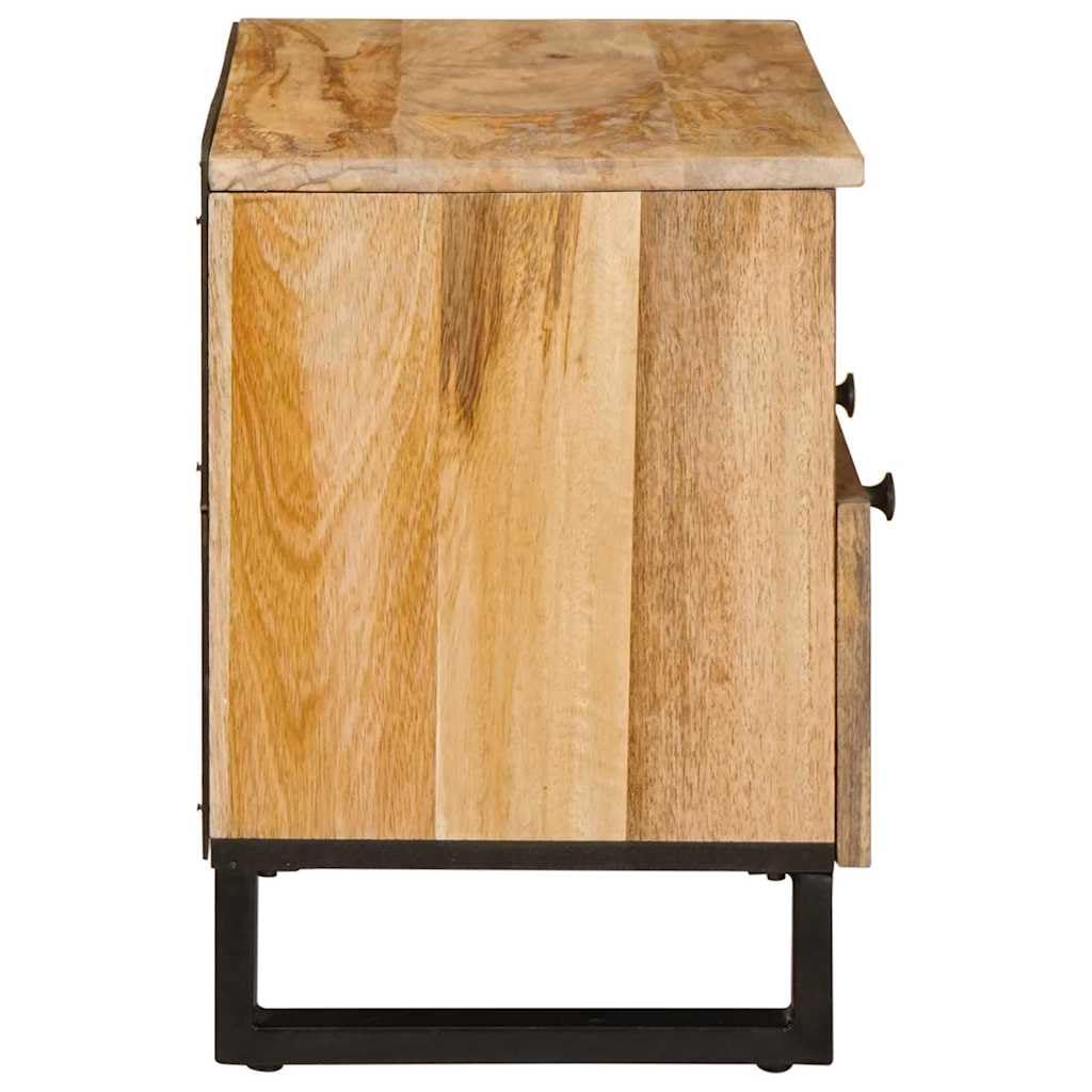 Szafka pod telewizor z litego drewna mango brązowa 70 x 33 x 46 cm