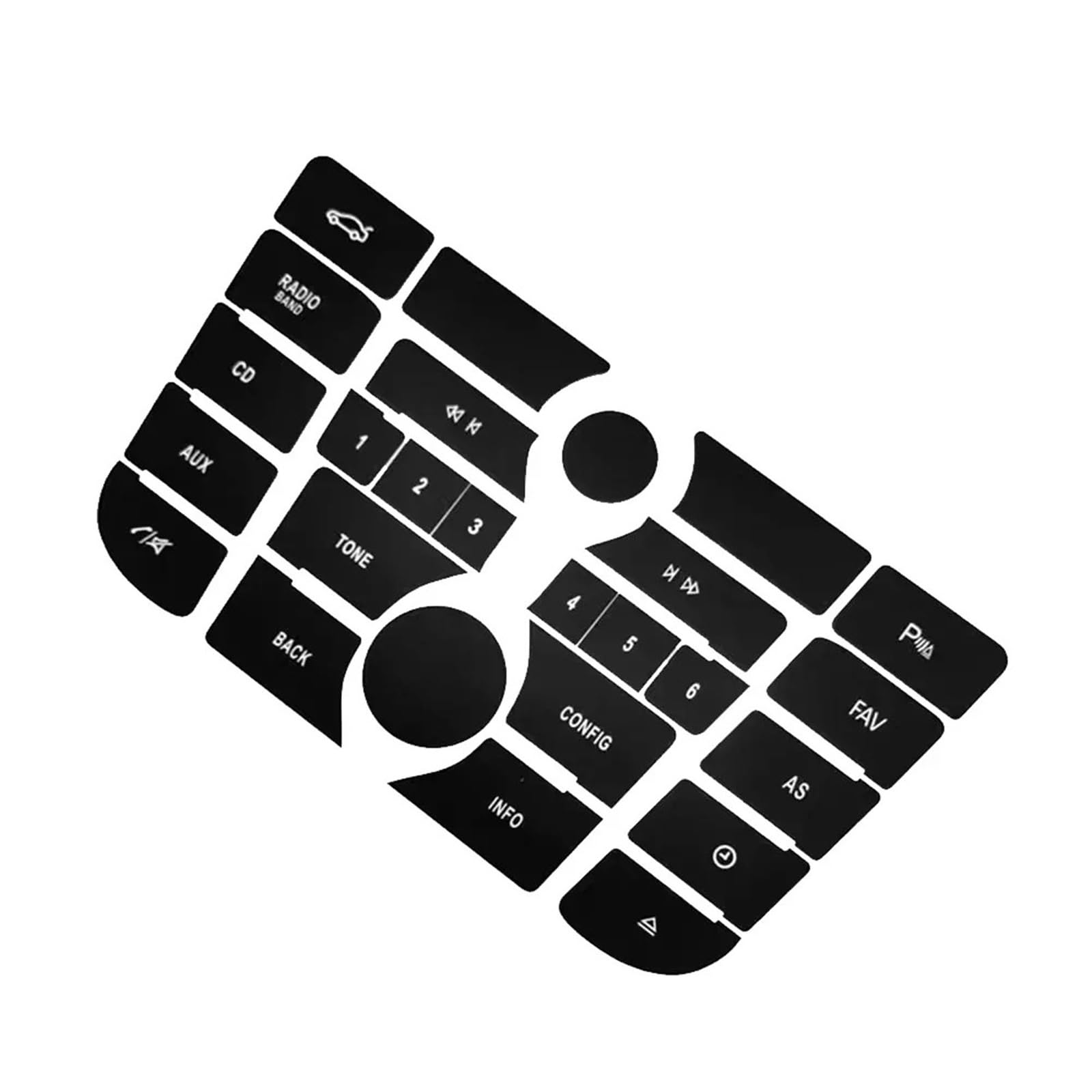 Car Button Sticker Compatible with Opel for Astra for GTC Car CD Audio Button Climate Control AC Panel Centrel Console Repair Stickers Decal