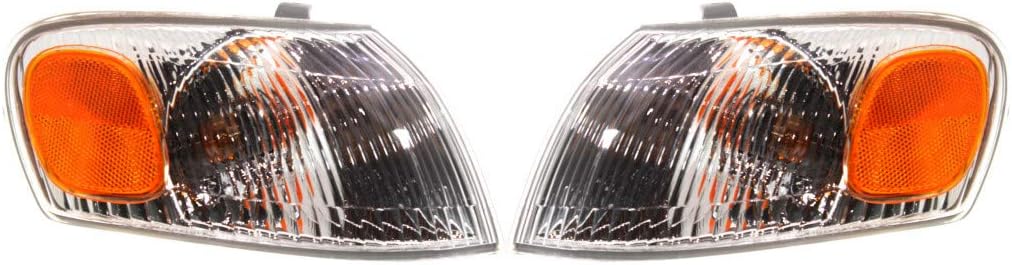 For Toyota Corolla Signal Light Assembly 1998 1999 2000 Pair Driver and Passenger Side | Replacement For TO2520150, TO2521150 | 81520-02040, 81510-02040