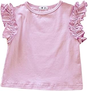 Ropa de bebé para niña, con volantes, cuello redondo, manga larga, camiseta con ropa de primavera y otoño