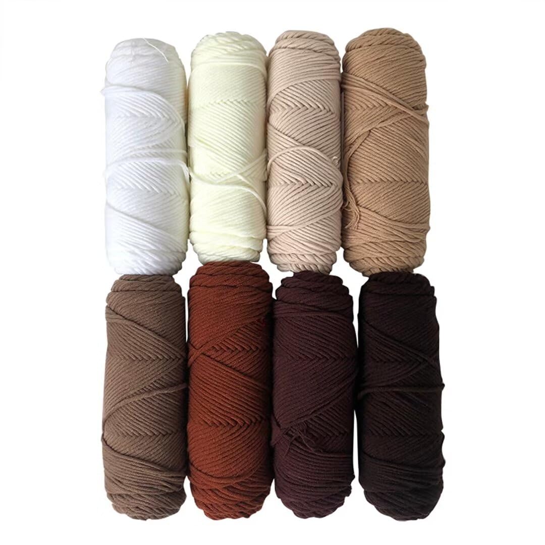 Gomitoli di Lana 100g/200g di gomitoli di Lana acrilica Assortiti, Serie di Colori sfumati, Set Misto di Fibre acriliche per Lavorare a Maglia, Uncinetto, Poke, gomitoli Professionali a 8 Fili, Lumin