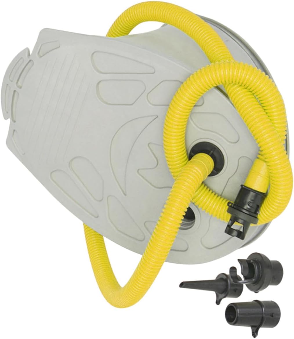 9-inch Foot-Operated Air Pump for Inflatable Boat, Compact Plastic Inflator with Synthetic Leather and Fiberglass, Lightweight Outdoor Inflation Pump (Random Color)