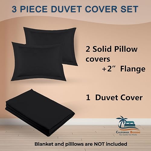 Miniatura 4 de Hotel Luxury - Juego de funda de edredón de algodón egipcio de fibra larga de 800 hilos, tamaño King de Alaska, 132 x 120 pulgadas, cierre de