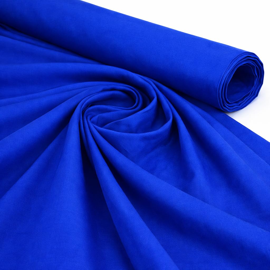 Midland Textiles Royal Blue 3 Meter Pack 100% Cotton Fabric by The Metre 58 Inches Wide Plain 60 Square - Ideal for Quilting, Sewing, Dressmaking, Curtain Linings, Totes, Bedding, Pillowcases โ image 1