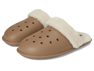 Crocs Classic Fuzz Scuff Slippers Slippers Sepia