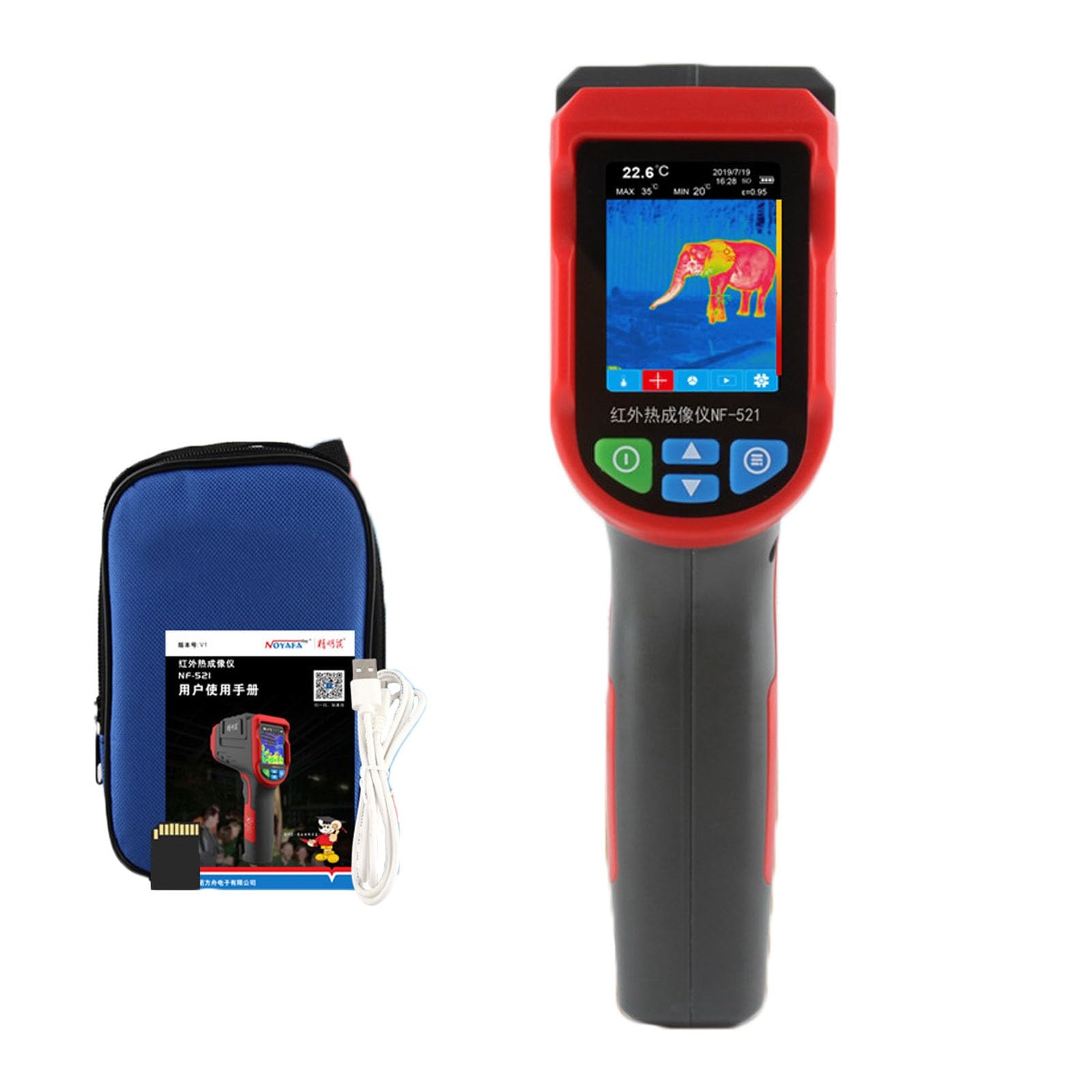 Cámara termográfica Thermal Imaging Camera y Infrared Thermometer Gun con sensor avanzado, rango -10~400°C y tarjeta SD para reparaciones industriales