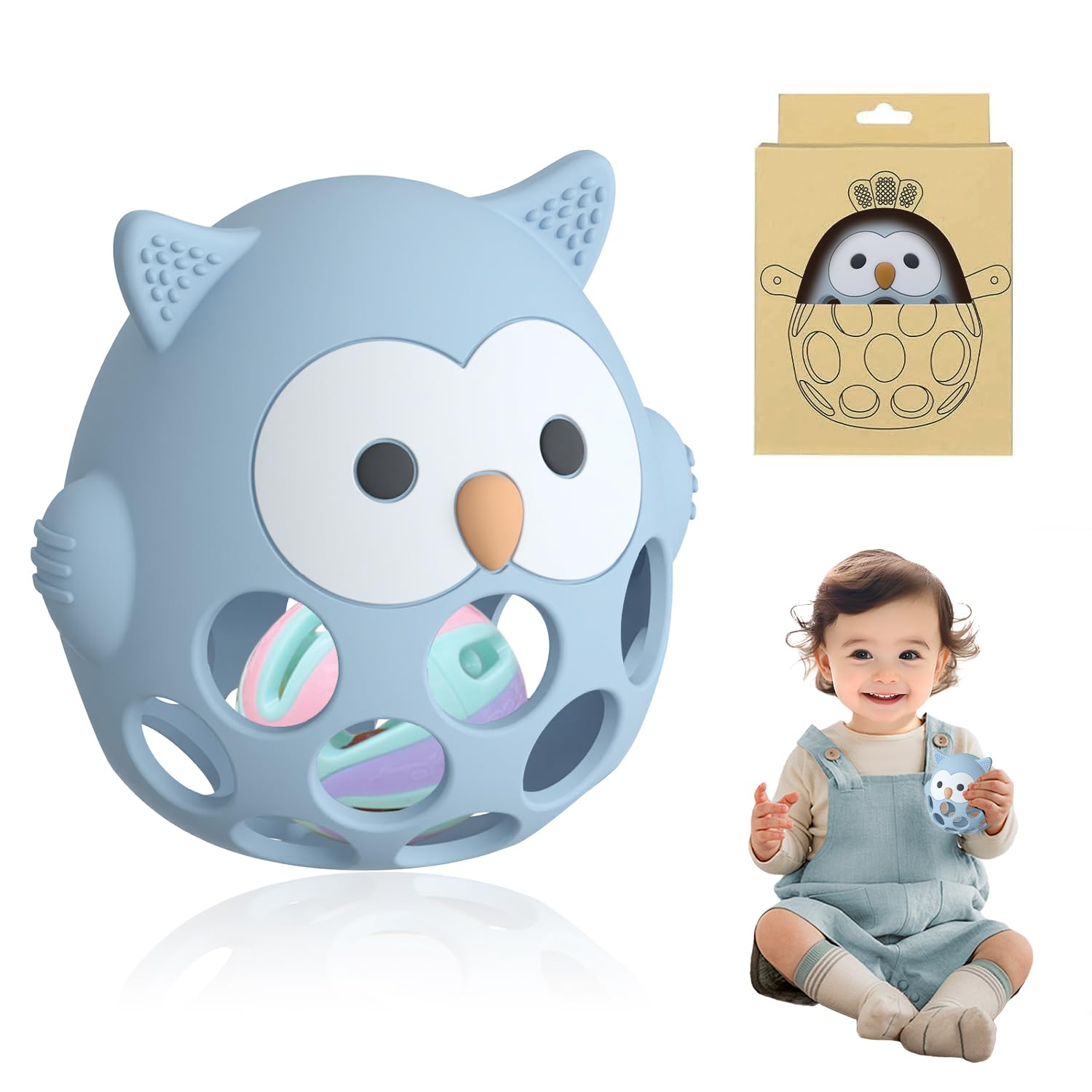 Massaggiagengive In Silicone Per Neonati - 3 Pezzi A Forma Di Zampa D'Orso, Senza BPA