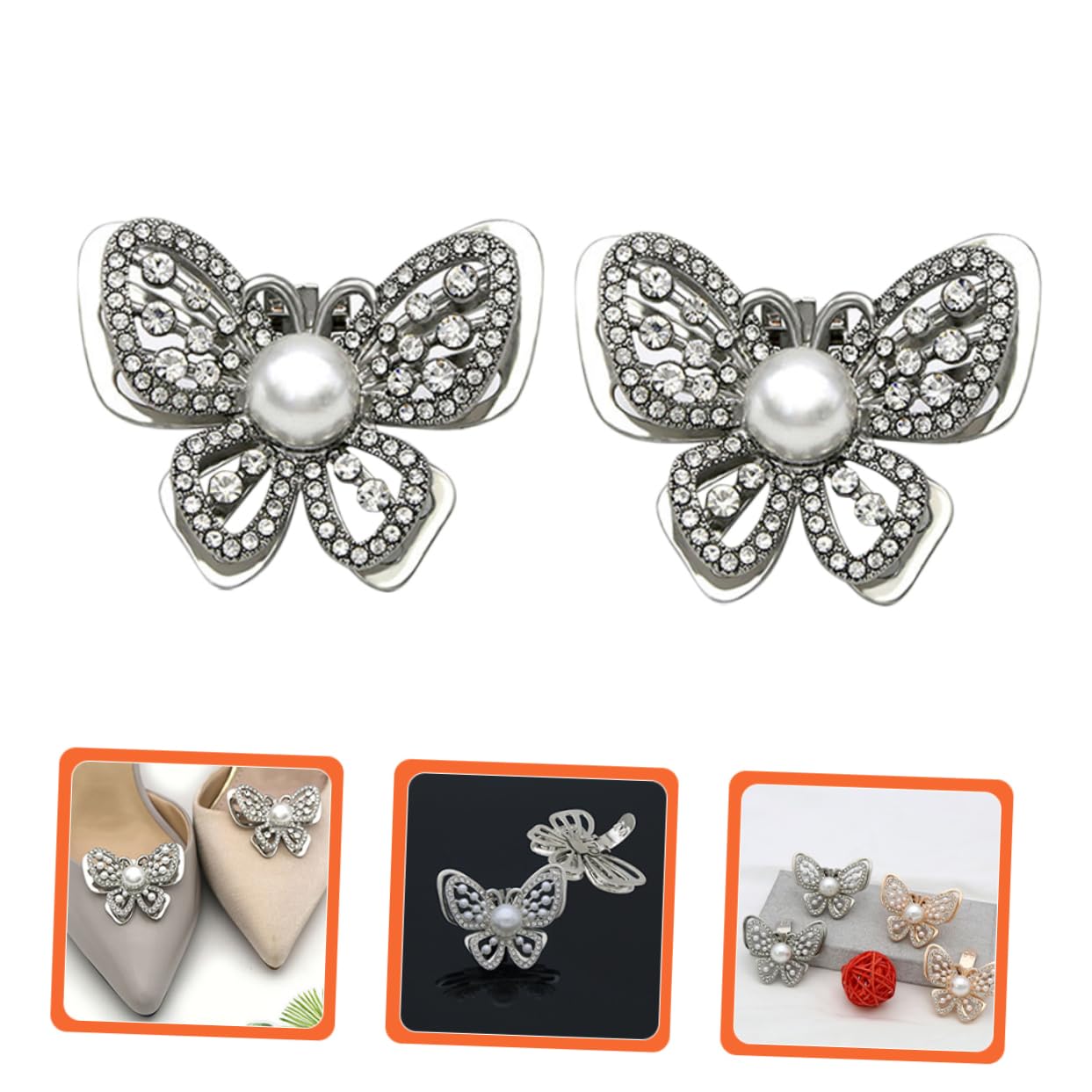 FRCOLOR Clip per Scarpe per Cerimonia Decorazione e Rimovibile per Scarpe Sposa