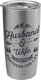Husband And Wife Camping Partners For Life Outdoor Men Women Stainless Steel Insulated Tumbler