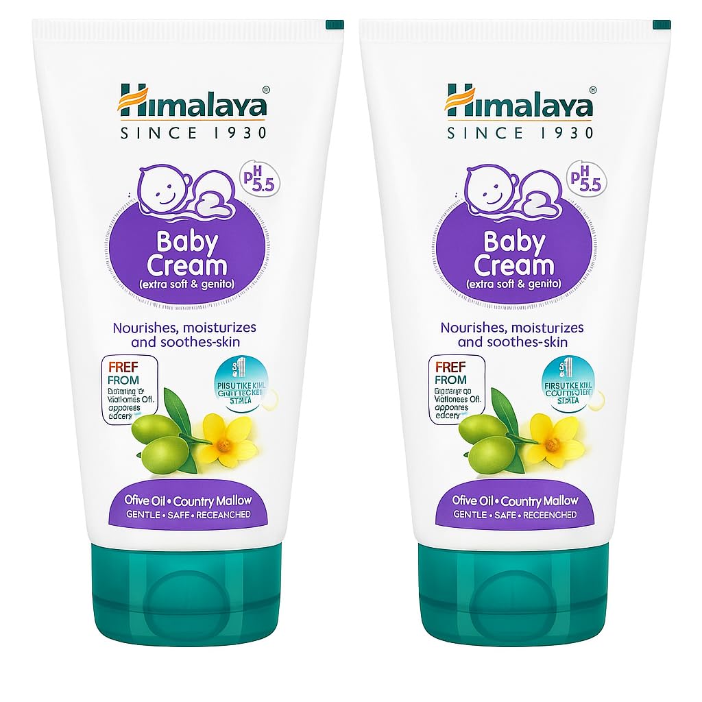 Himalaya Baby Cream Face Moisturizer & Day Cream For Dry Skin 100ml (Pack of 2)-image-4