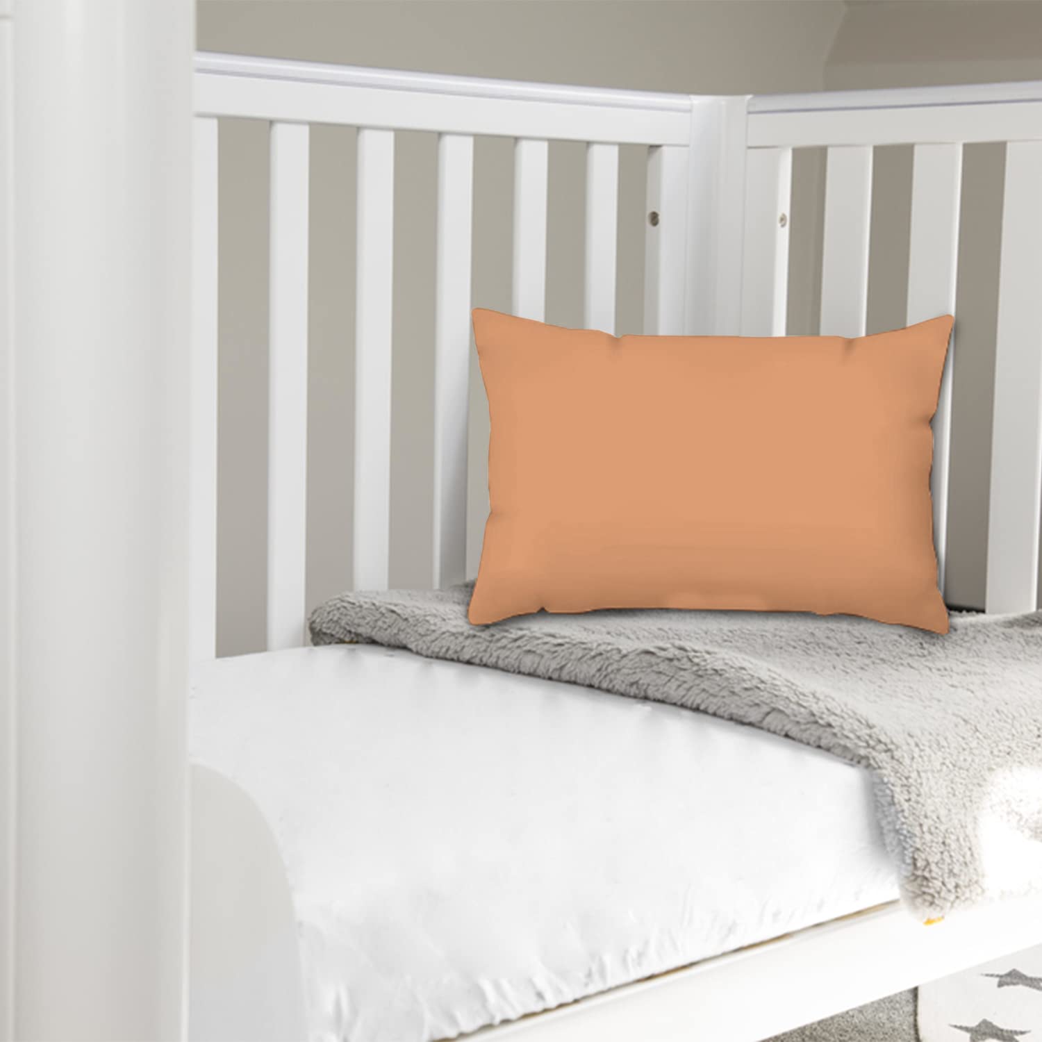 Pizuna Toddler Crib Pillow Cases 33x46cm Baby Blue, 2pc 400 Thread Count 100% Long Staple Cotton Luxurious Sateen Weave Baby Small Pillow Cases For Crib Bed By — view 90