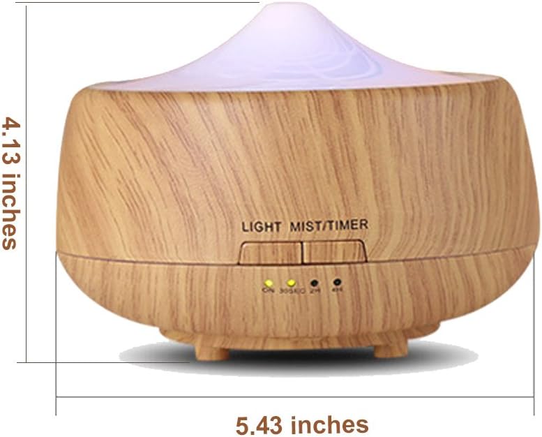 250ml Cool Mist Humidifier Ultrasonic Aroma Essential Oil Diffuser for Office Home Bedroom Living Room Study Yoga Spa - Wood Grain (Woodline 2)