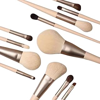 Juego de 12 brochas de maquillaje – Cerdas de...