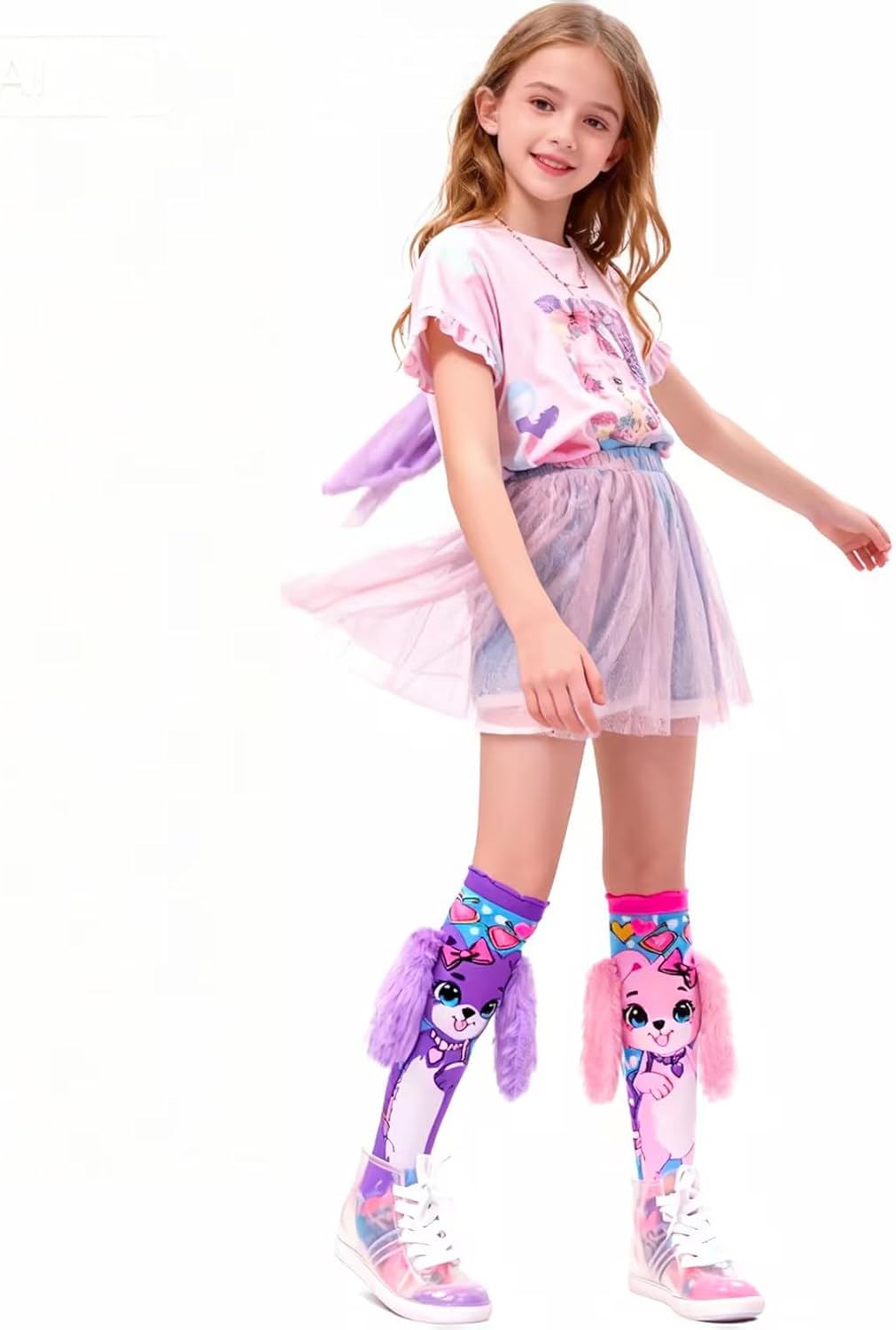 Crazy Socks For Kids Wacky Girls Cute Knee Socks Girl 3D High Tube Fashion Kids - Image 2