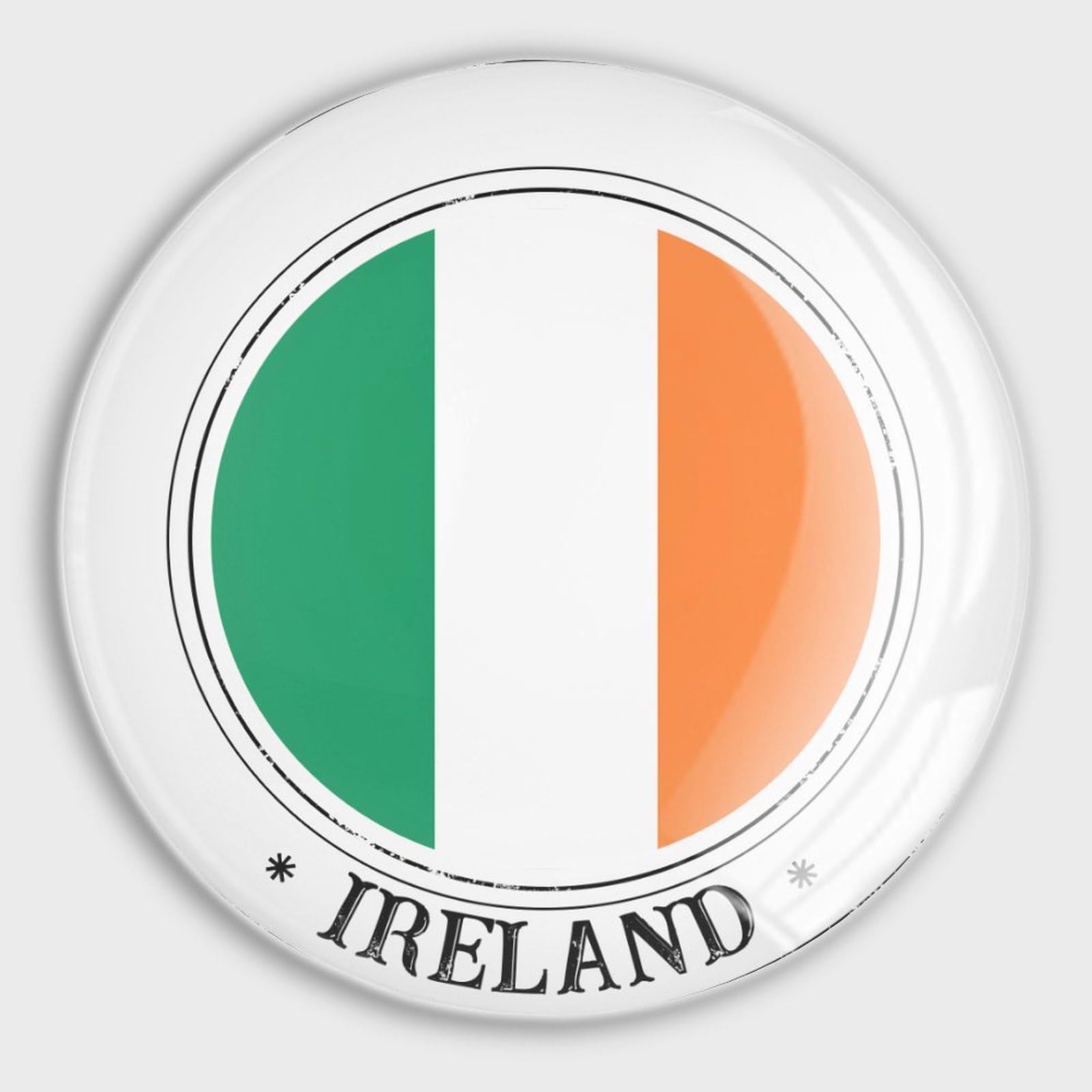 Glasmagnete mit Irland-Flagge, für Kühlschrank, Nationalfeiertag, niedliche Magnete, Urlaubsflaggen, starker Magnet, bunte dekorative Magnete für Kühlschrank, niedliche Dekoration für