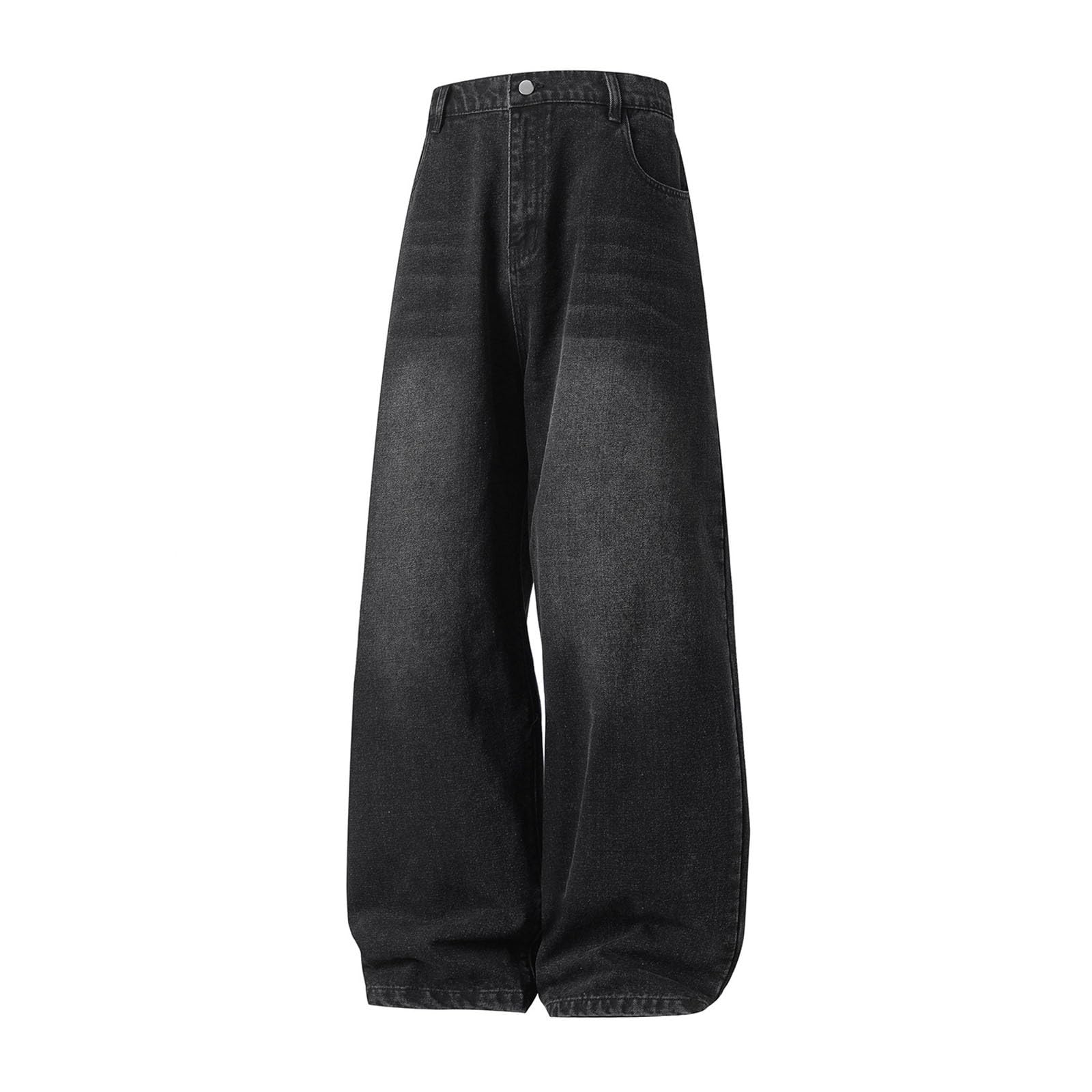 Pantalon Fluide Femme été, Pantalons De Sport Femme,Jean Droit délavé pour Coupe décontractée Confortable Basique idéal pour Un Style Casual Quotidien et Toutes