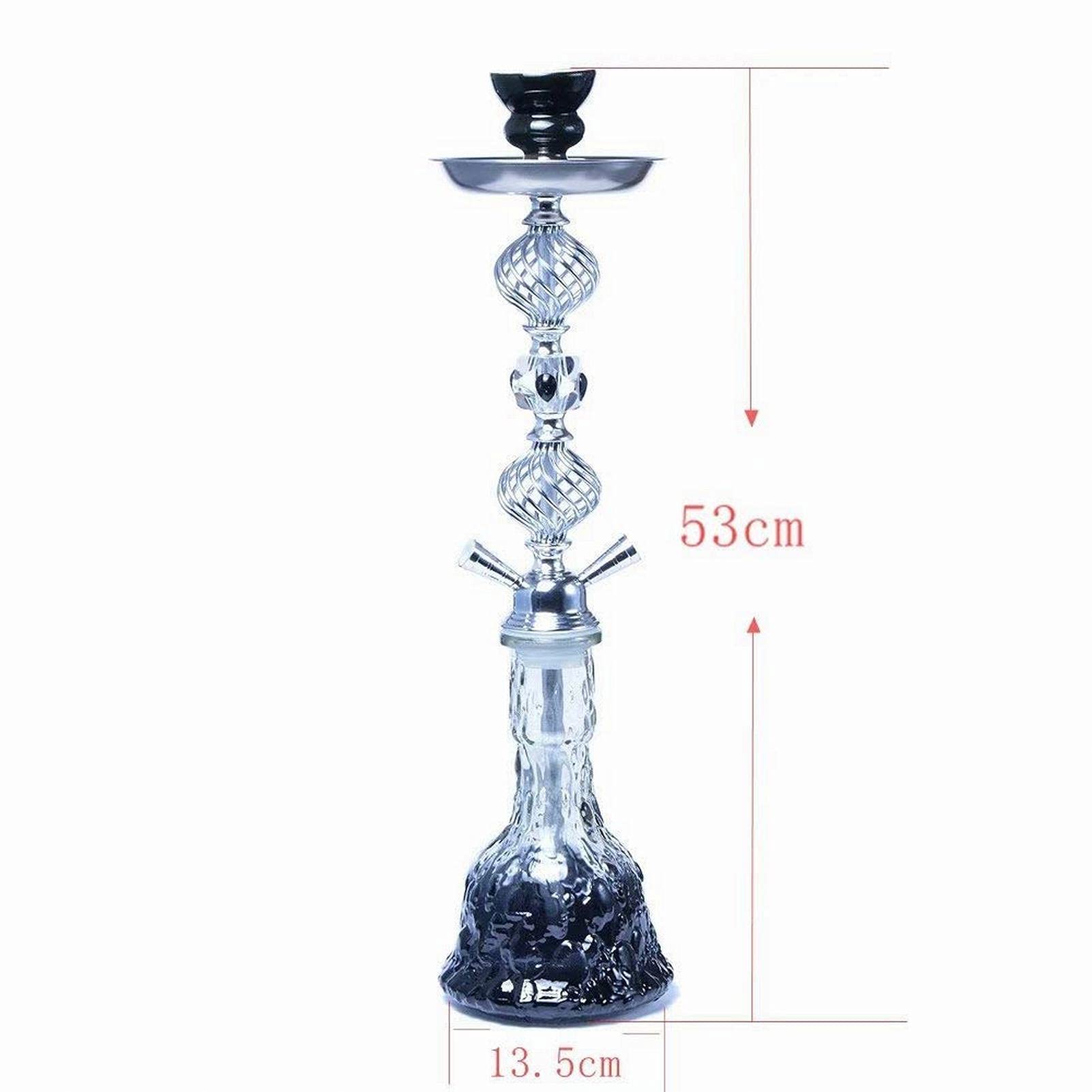 Conjunto De Shisha Ensemble De Narguilé Grand Double Tuyau Hookah En Verre Narguilé Grand Fácil De Desmontar Y Limpiar Adecuado B
