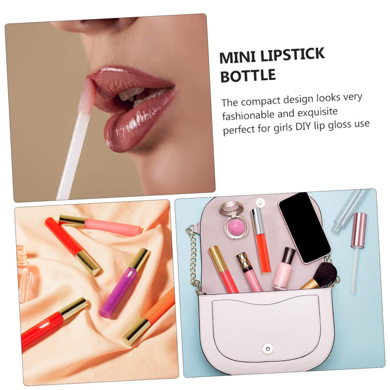 Tubo per Gloss Labbra Ricaricabile 10ml in Abs, 30 Pezzi | Viaggio e Fai da Te, Leggero e Facile da Usare, Formato Multiplo per Organizzazione Quotidiana