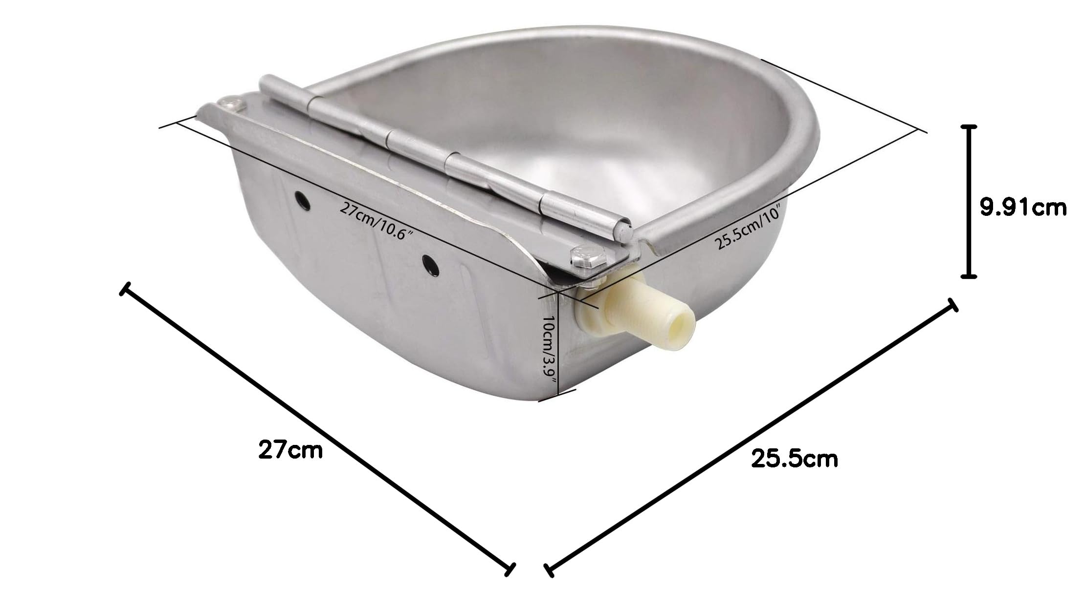 Abreuvoir Automatique Abreuvoir Chevaux Chien 4 en 1 Inoxydable,Utilisé pour BéTail Cheval Porc Mouton Alpaga Chien Buveur Outil D'éLevage