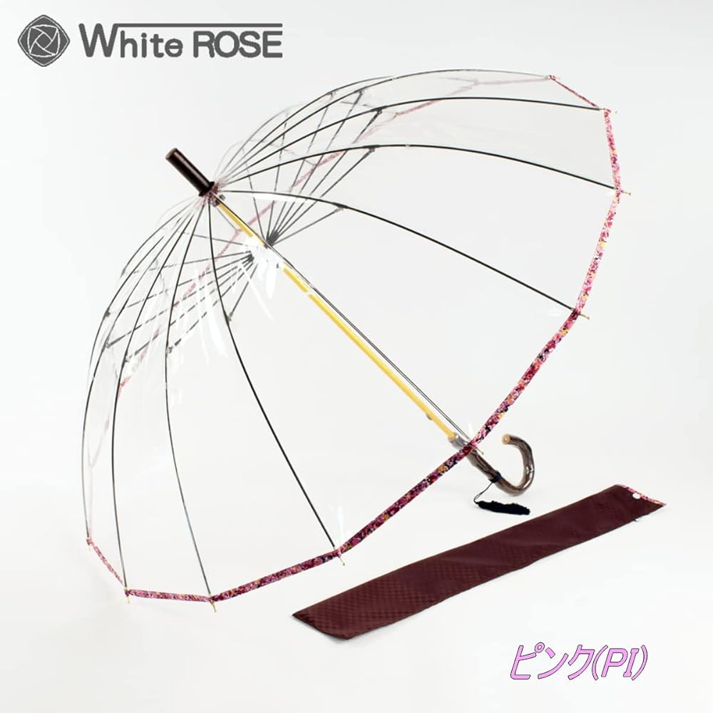 Amazon | ホワイトローズ 花かしげ 十六夜桜シリーズ ビニール傘 16