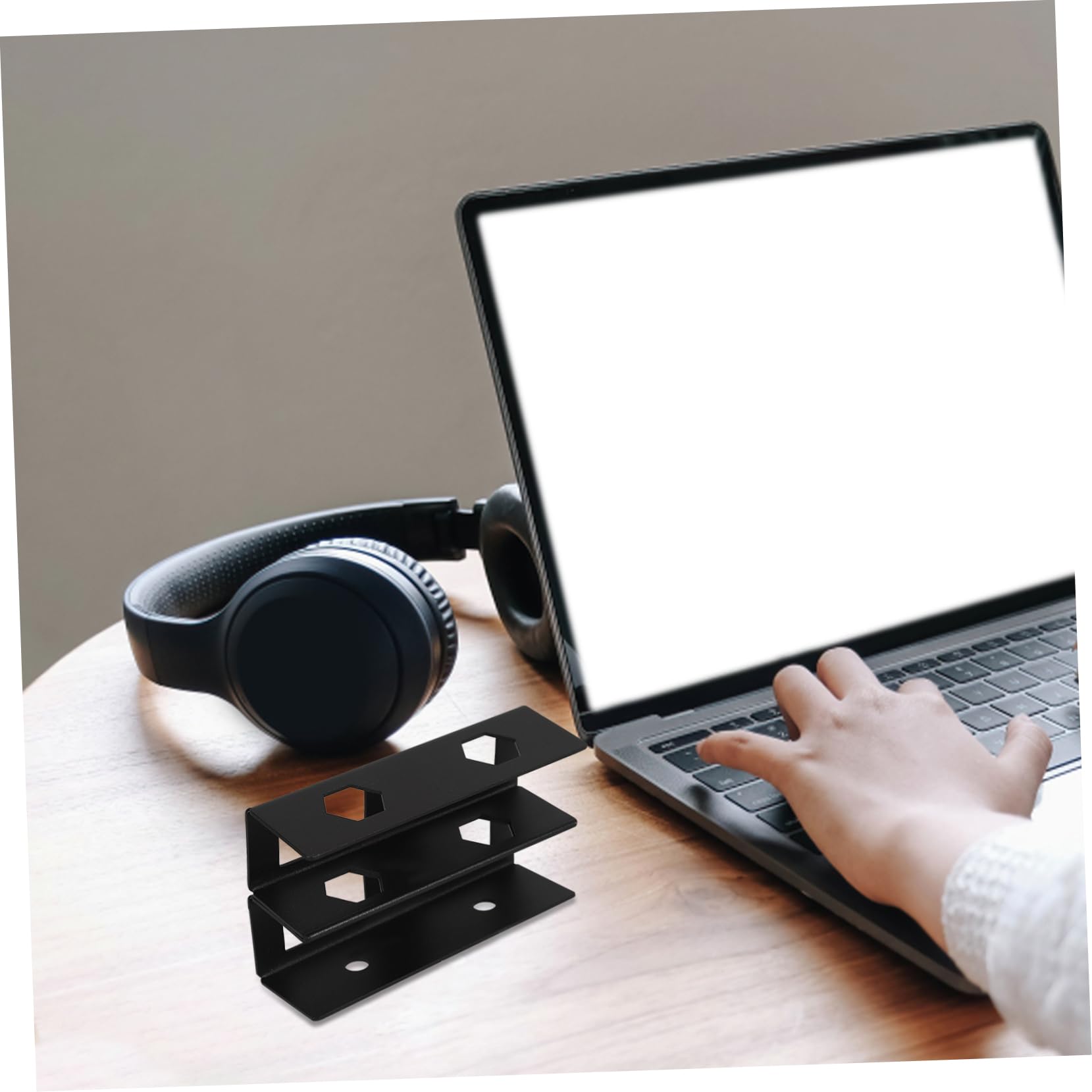 SHINEOFI 3juegos Soporte De Escritorio para Portátil Soporte Metálico De Doble Capa Fácil Instalación y Organización De Dispositivos