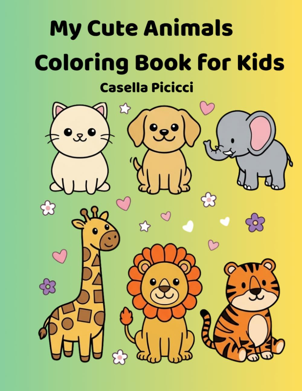 My Cute Animals Coloring Book for Kids: Adorable Animal Illustrations for Creative Fun, Screen-Free Entertainment, and Colorful Exploration