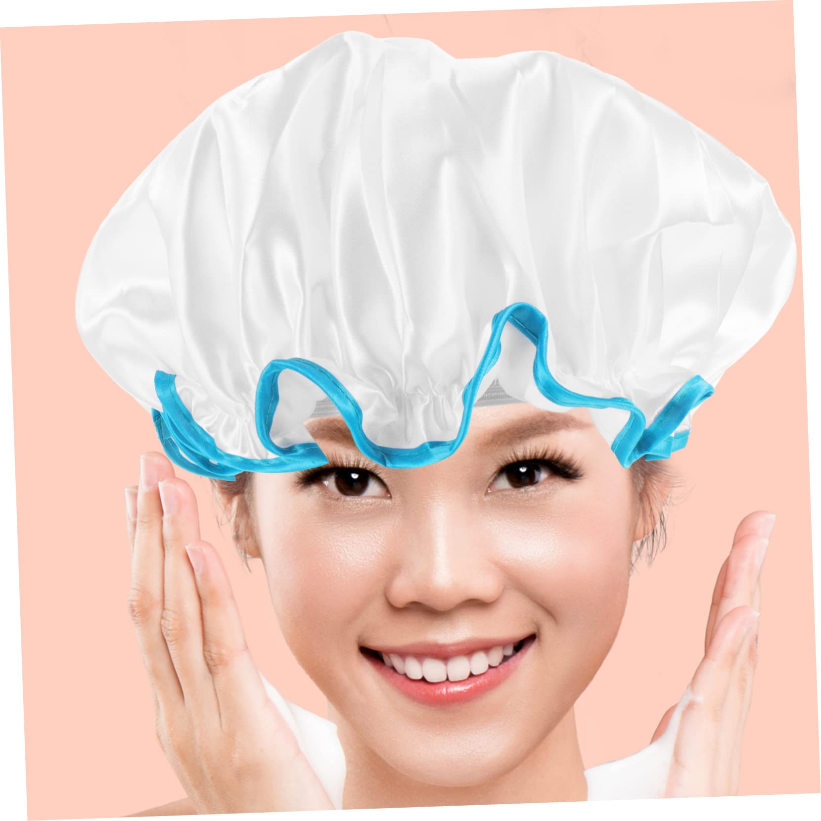 FRCOLOR 8stücke Wiederverwendbare Duschhaube Elastisch Teiliges Für Damen Und Schützt Haar Beim Duschen Und Schlafen