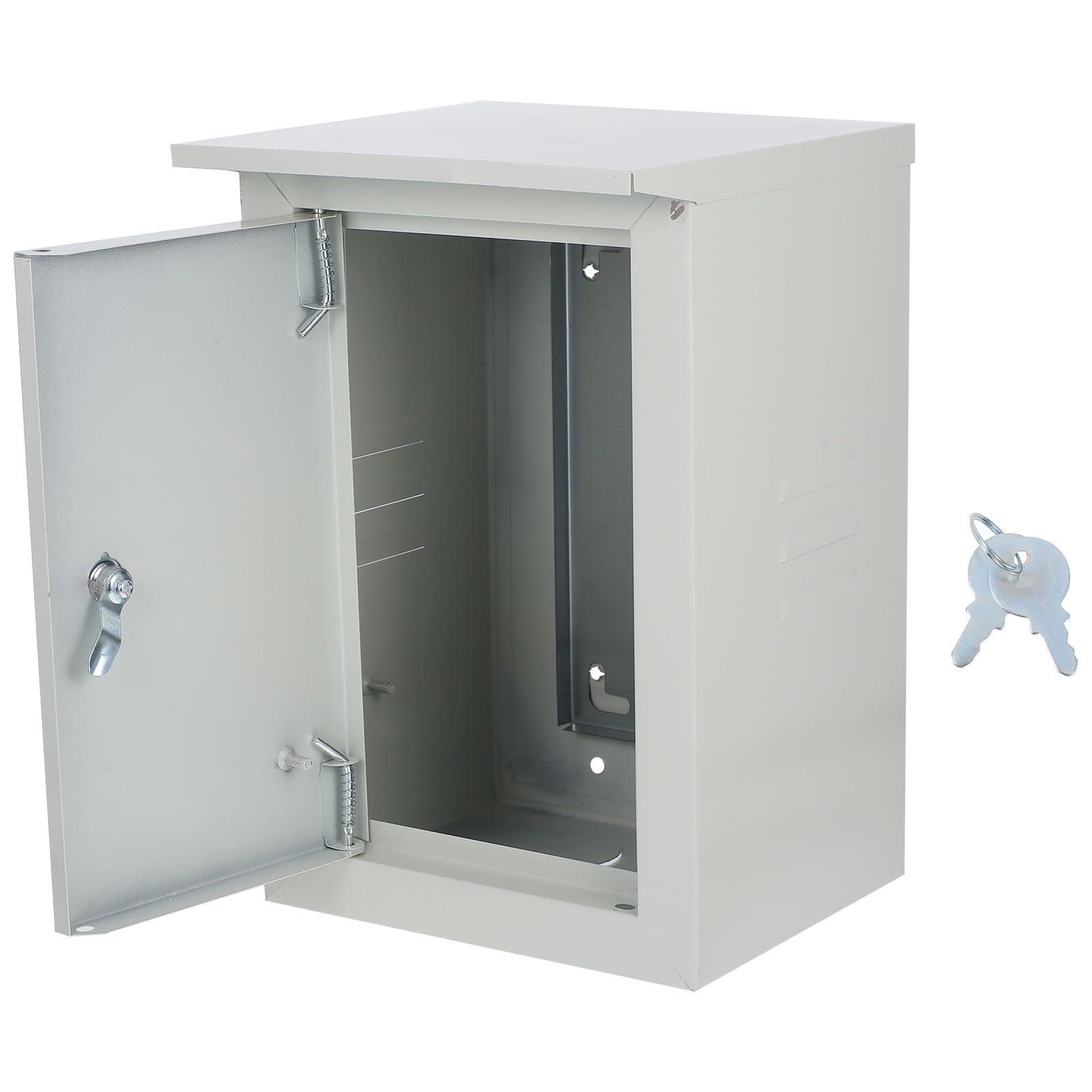 POPETPOP Caja Eléctrica Metálica Exterior 160x300x200 Mm, Recinto para Conexiones Eléctricas, Caja de Distribución Resistente Intemperie para Proyectos y Uso en Exteriores