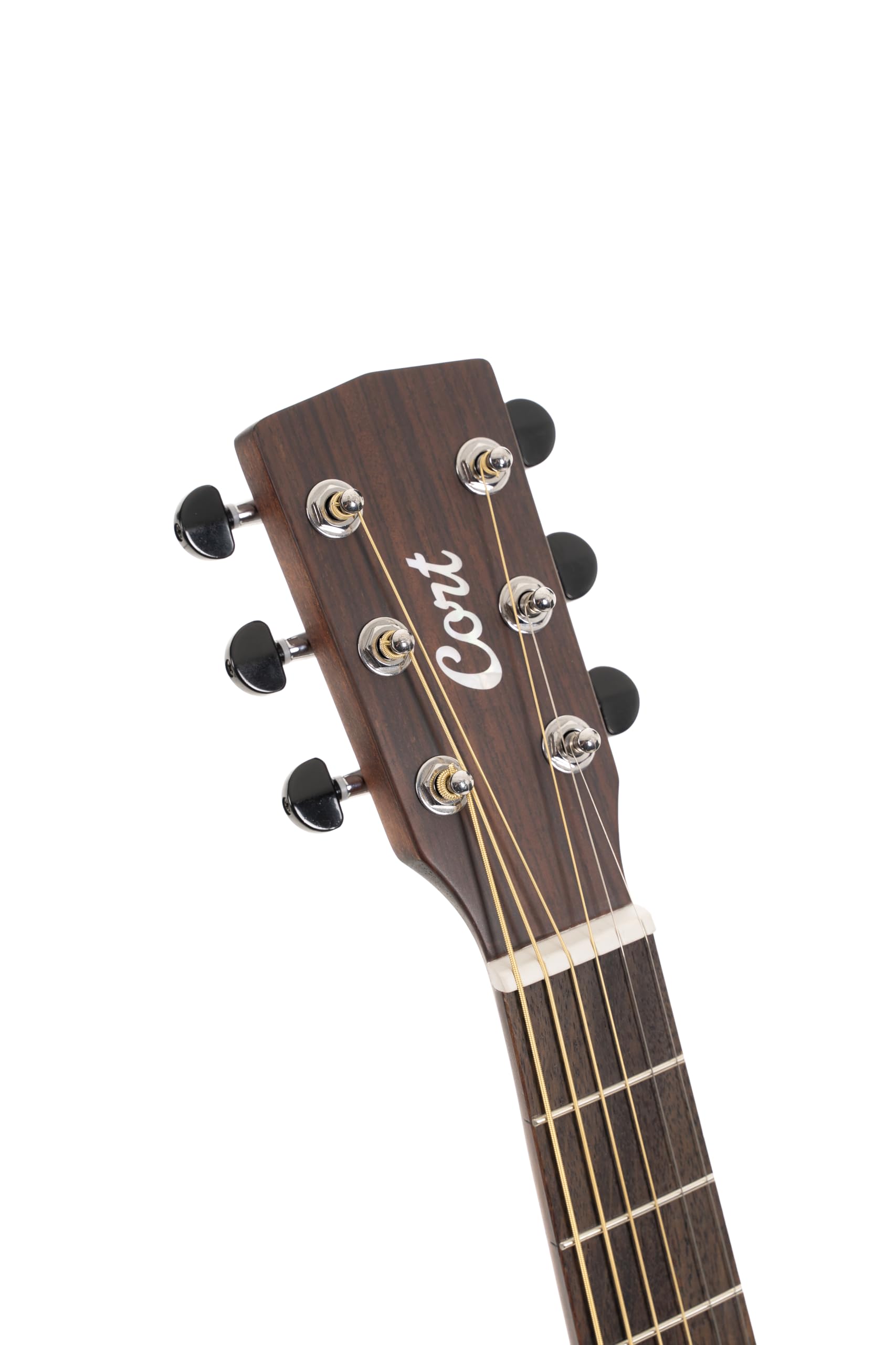 Cort Earthgo-OPBB Earth Go HyVibe H2 Akustik-E-Gitarre, offenporig, Braun mit Tasche
