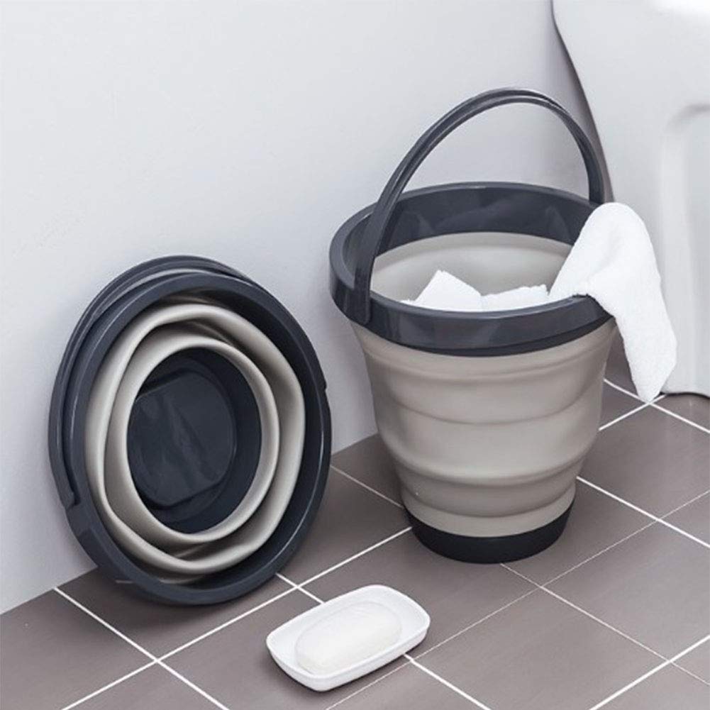 Seau en Plastique Pliant - Cuve carrée Pliable - Seau d'eau pour la pêche Portable - Camping en Plein air Peu encombrant, Attente de pêche