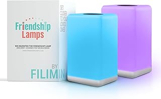 FriendLi - Subscription Required Wi-Fi LED Light for Long Distance Touch Lamp, Unique Gift for Connection, Best Friend, Relationship, Family, Friendship, Easy App Setup (Set of 2)