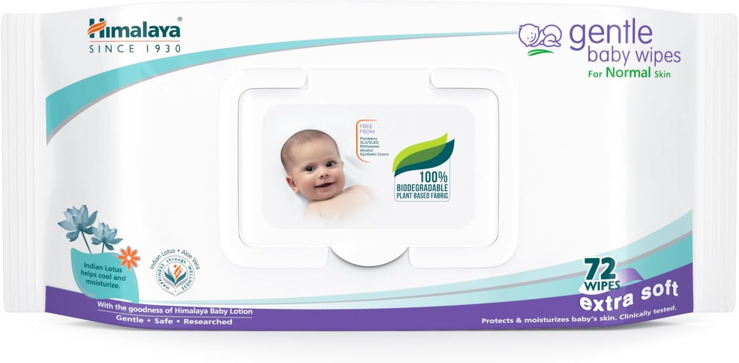 Gentle Baby Wipes, 72 Wipes,White