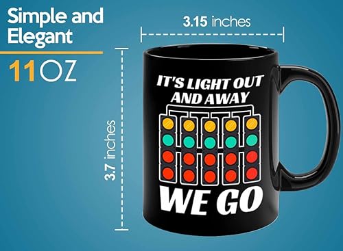Miniatura 5 de Taza de café Racer de 11 onzas, color negro, con texto en inglés "It's Light Out", Fuel Speed Racer Car Guys Circuit Automotriz Racing Boy Regalos