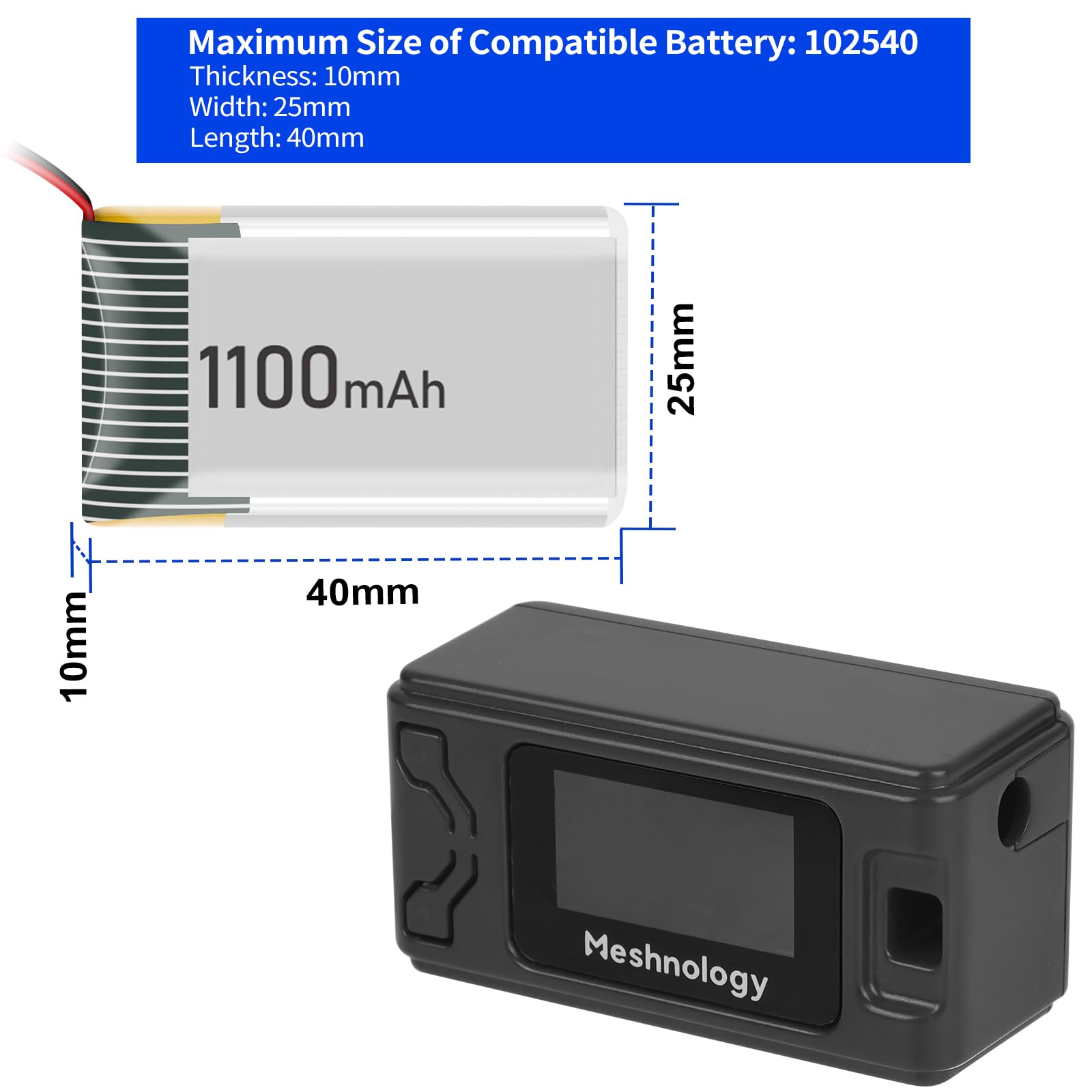 Meshnology Lot De 2 Coques Pour ESP32 LoRa V3 - Boîtier Protection OLED Avec Antenne Type C Et Tube Cuivre (Noir N30)