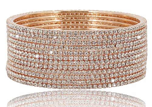 Zircon Studded Bangle Set, Pack Of 12