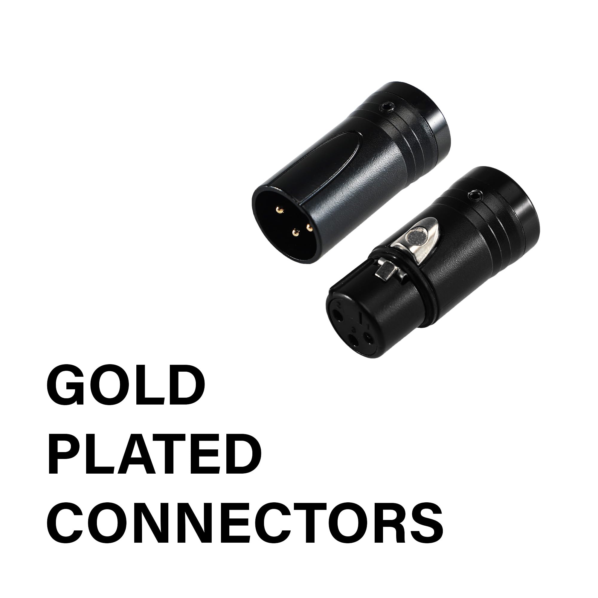 Niedriges Profil-XLR-Kabel, verstellbarer Winkel mit vergoldeten Steckern, DIY, inklusive Inbusschlüssel zum einfachen Anschließen, platzsparendes Design für Audio-Profis und Musiker (3.0