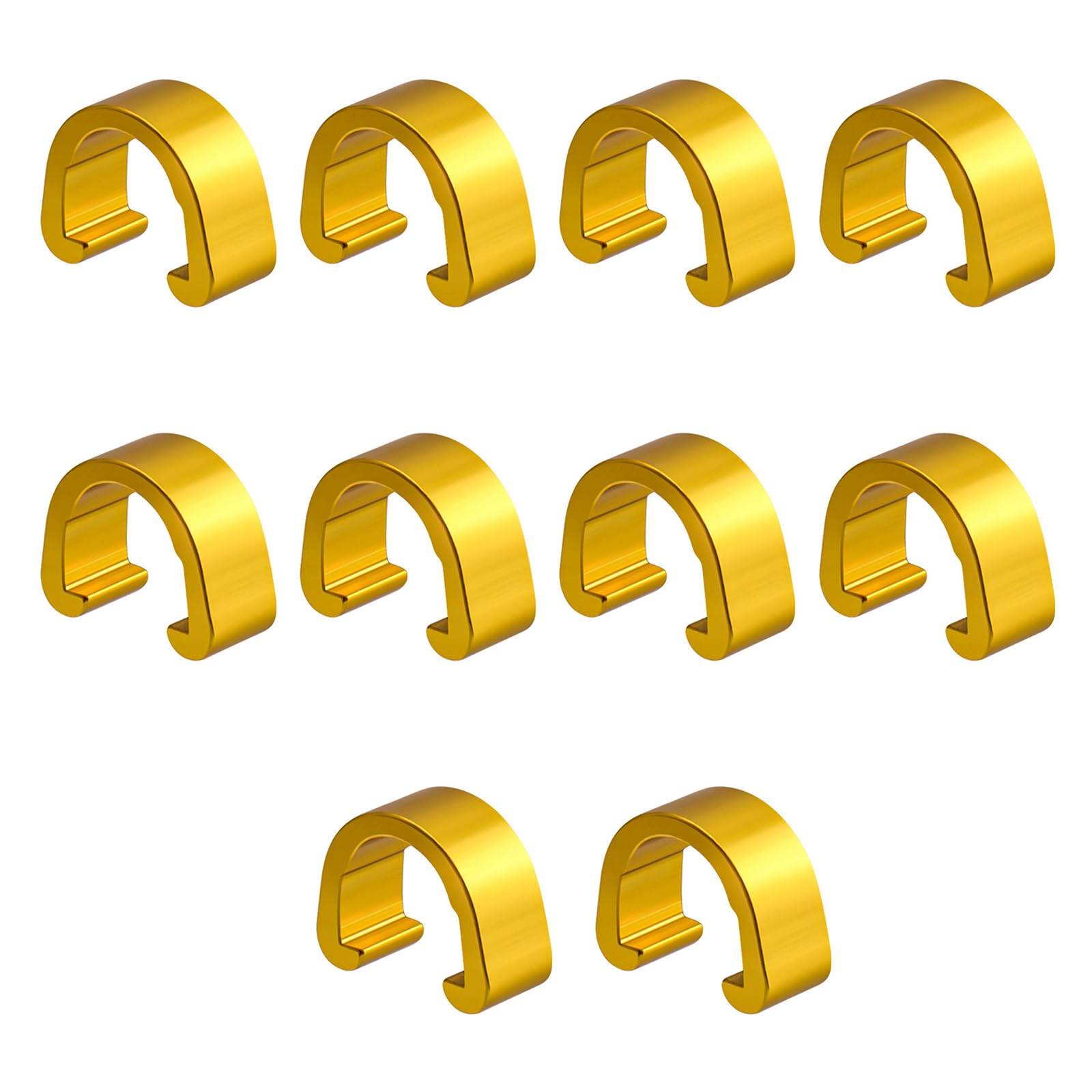 NUEAYMS 10 Pcs Aluminum Alloy Bike Cable C-Clips Brake Cable Housing Clip Fixed Clamps Brake Derailleur Shifts Cable Clip Aluminum Alloy Bike Cable C-Clips Mountain Bike Gear