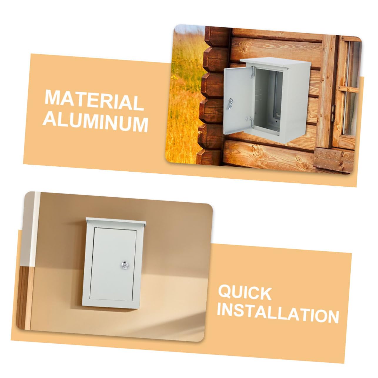 GALPADA Elektrischer Aluminium Außenverteilerkasten Wandmontiert Staubdicht Wetterfeste Anschlussdose für Outdoor Anwendung Gehäuse
