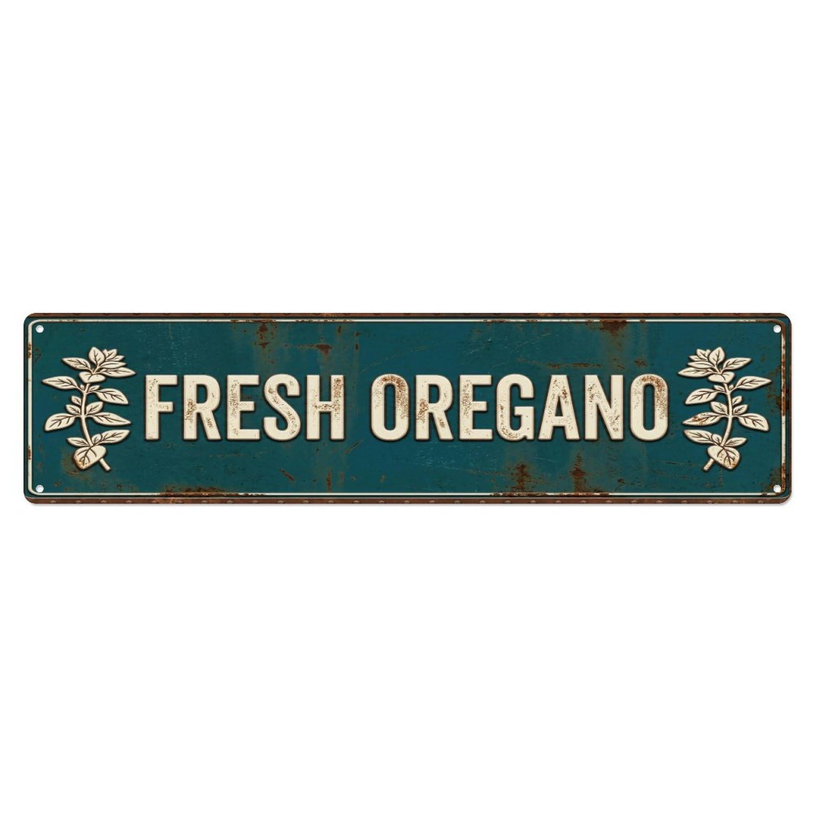 FRESH OREGANO Vintage Herb Rustic Farmhouse Metal Tin Sign