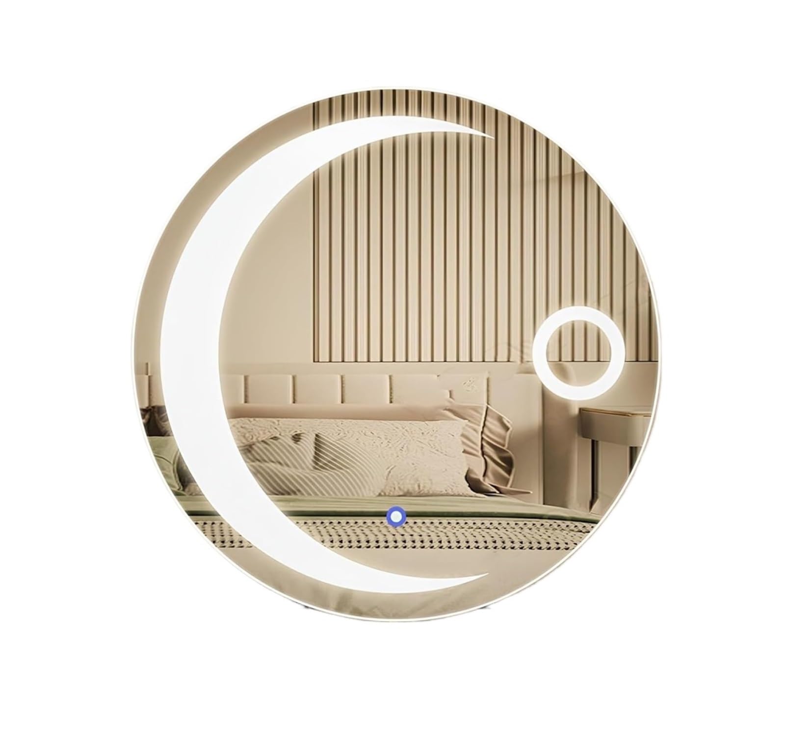 Miroir de courtoisie LED intensité variable grand modèle blanc 45cm enfichable pour coiffeuse