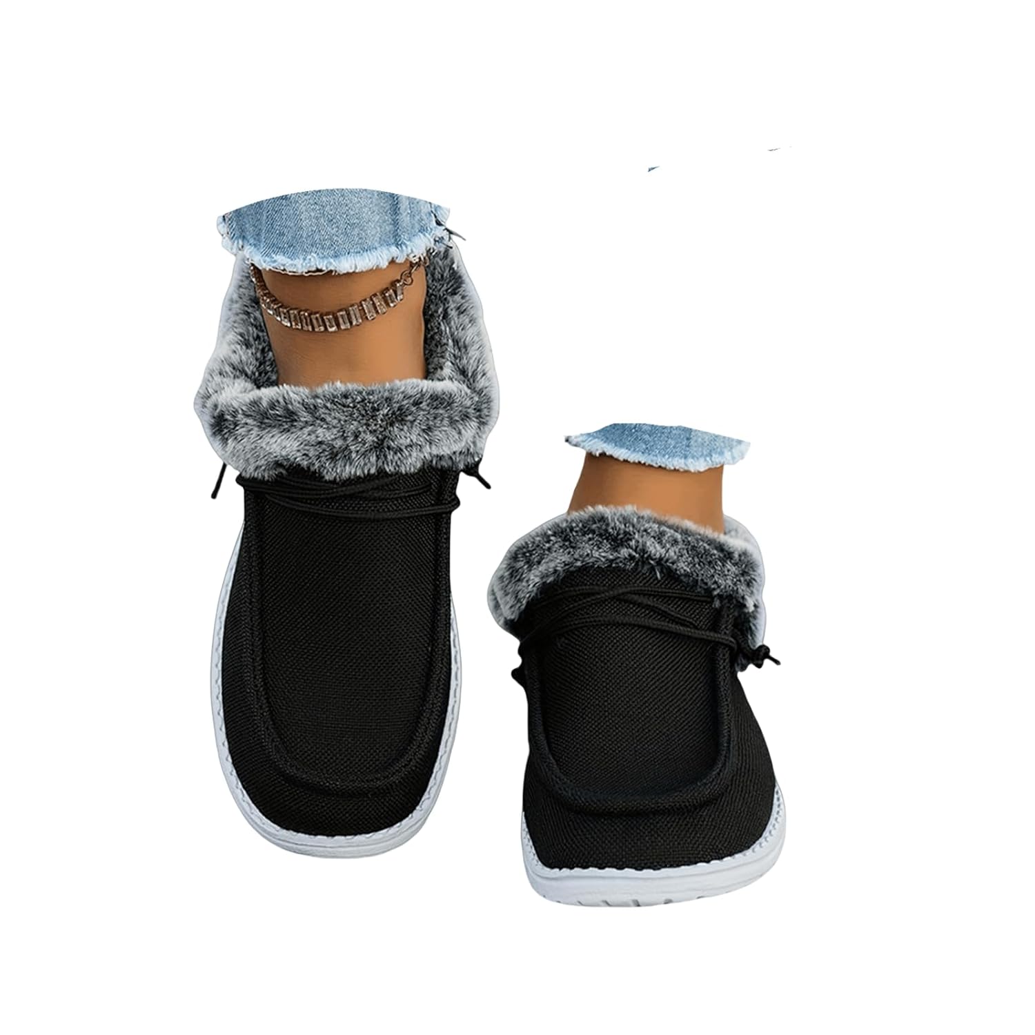 Winter Boots For Women 2025 Casual Snow Boots Warm Fashion Trendy Comfortable Slip On Fur Lined Fuzzy Ankle