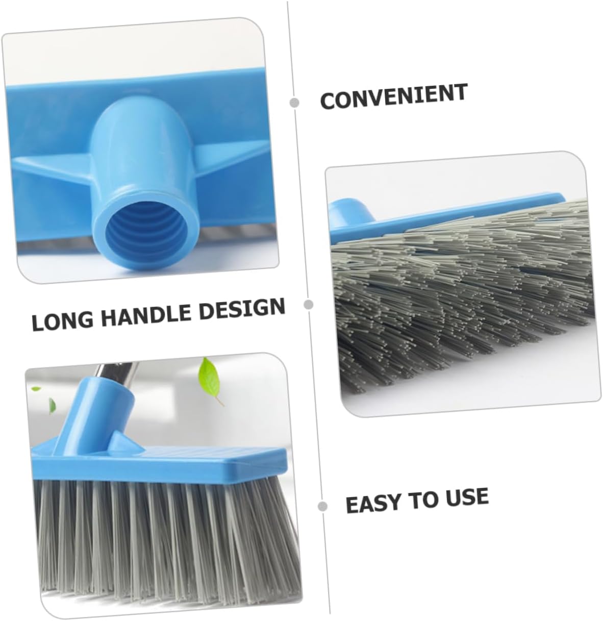 MERRYHAPY Multi-Purpose Scrub Brush Long Pole Shower Brush Stiff Bristles for Bathroom Kitchen Deck