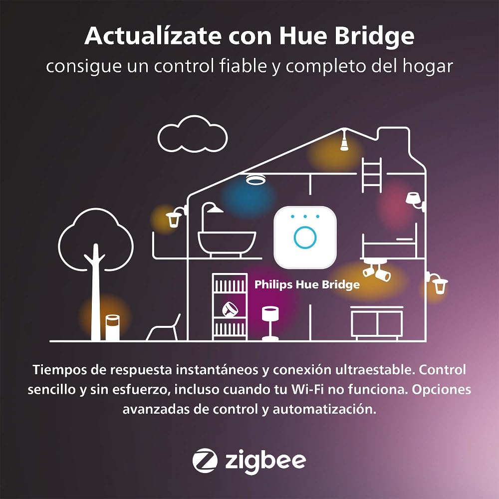 Philips Hue - Tira Led inteligente 2m, luces inteligentes con Bluetooth, Luz Blanca y luces de colores, Compatible con Alexa y Google Home (incl. alimentador) [Clase de eficiencia energética G]