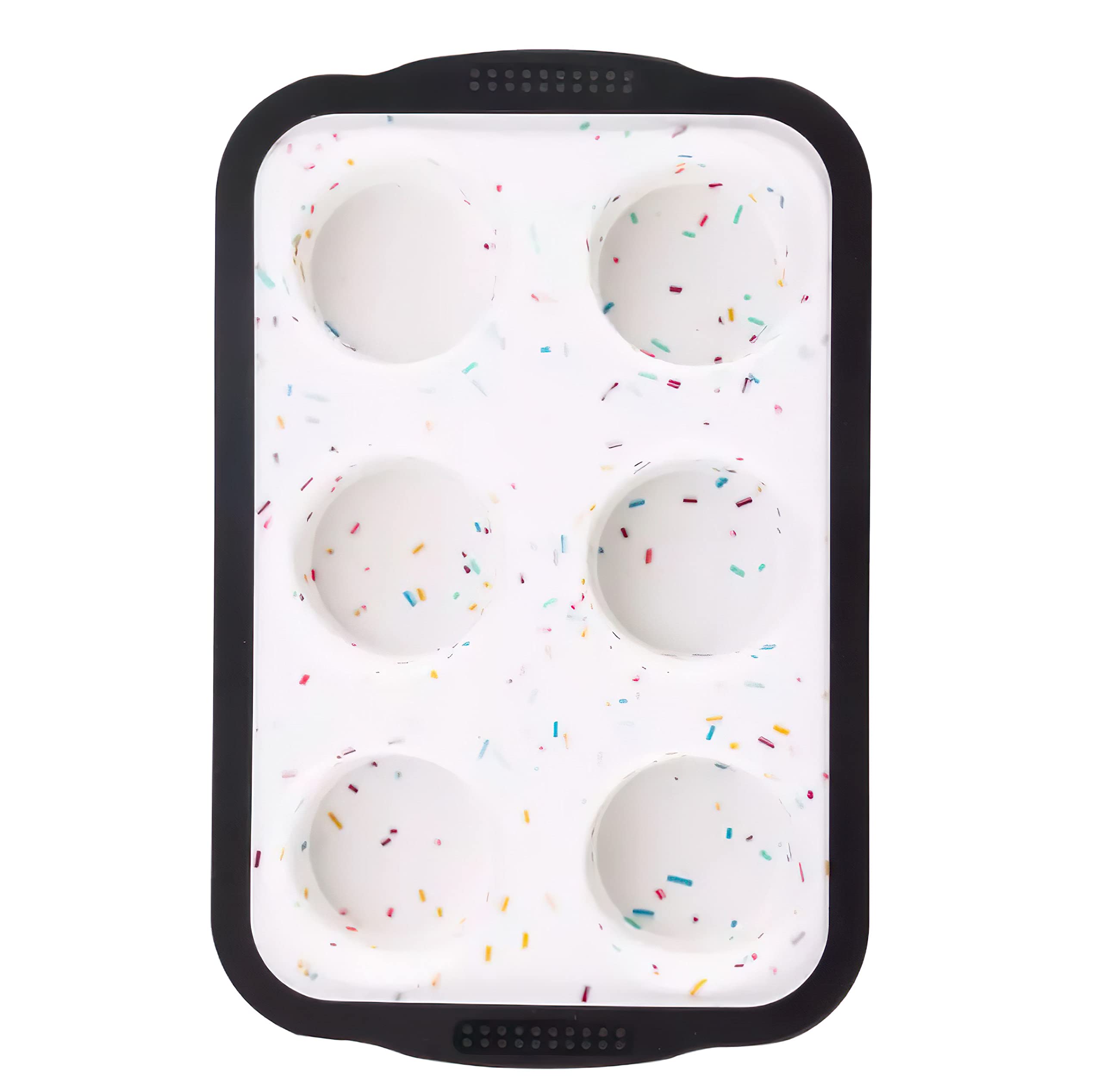 Shorthub 6-Cup, Non-Stick, Silicone, Mini Bread, Cupcake, Mold Baking, Muffin Pan