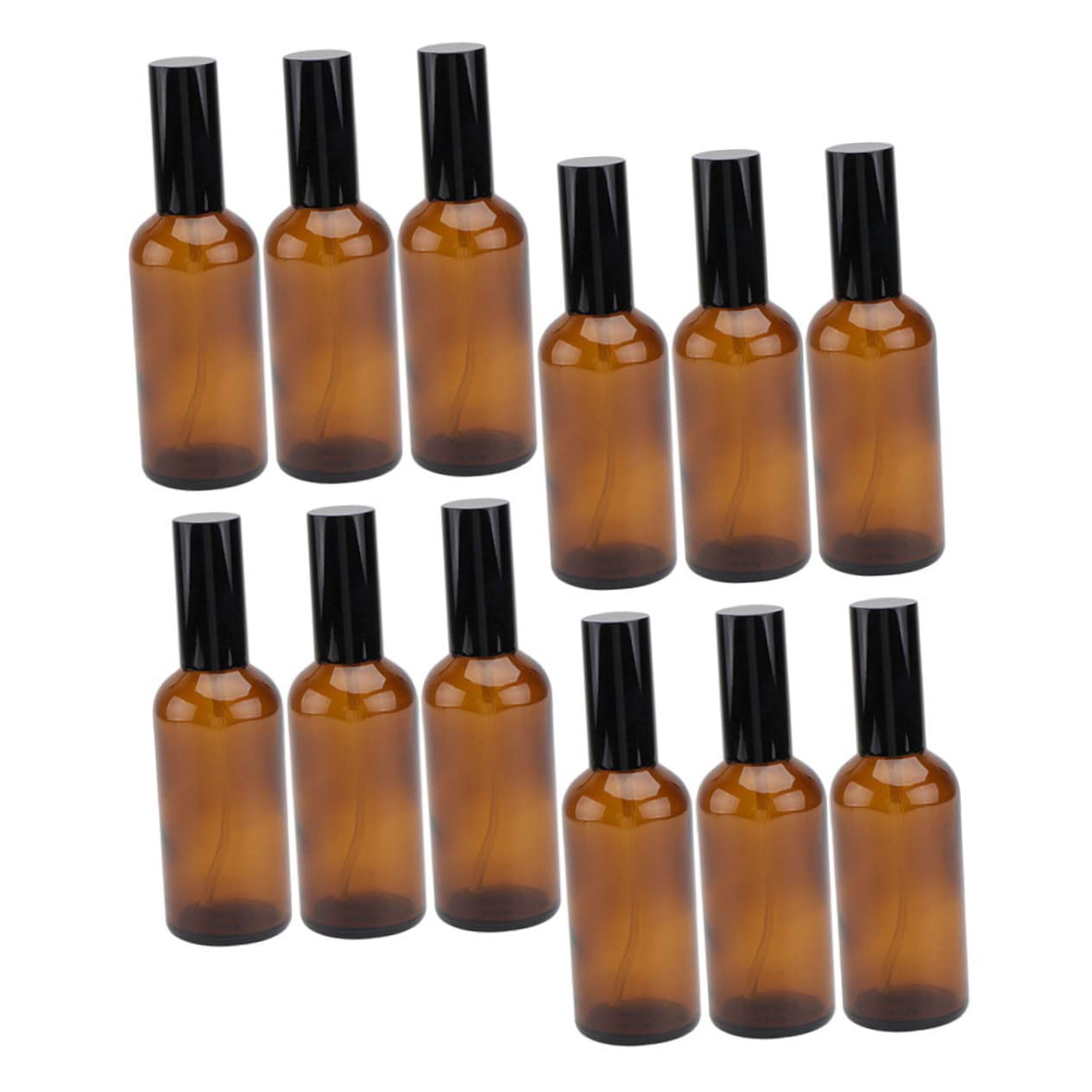 12 Stück Teiliges Lichtundurchlässige Glas Sprühflaschen für Ätherische Öle Auslaufsichere Reisezerstäuber Wiederbefüllbare Parfum und Kosmetikbehälter Kompakt und Handlich
