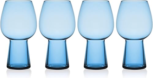 Mikasa Phoebe Goblet - Vaso de cerveza (4 unidades), color azul