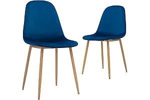 CangLong Blue Velvet Dining Chair Set of 2