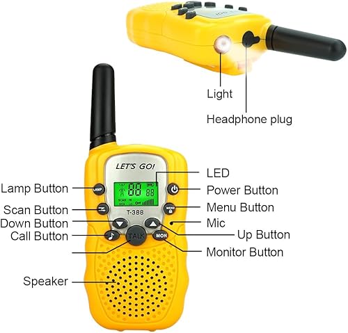 Miniatura 5 de Regalos para niñas de 3 a 12 años, DEDY Walkie Talkies de largo alcance, regalos de cumpleaños para niños de 3 a 12 años, juguetes para niñas de 3 a