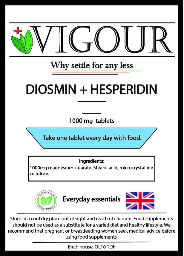 Diosmin + Hesperidin 90 High Strength 1000mg Tablets Amazon.co.uk