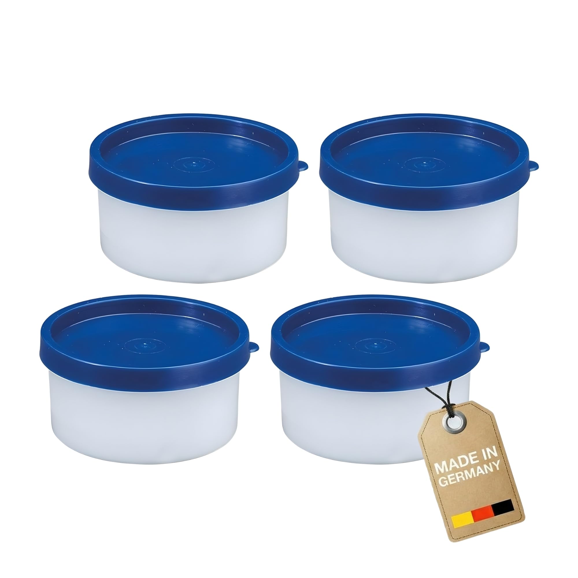 Westmark Kräuterdosen-Set, 8-teilig, Volumen je 100 ml, Kunststoff, Rund, Ø 8,3 cm, Trio, Transparent/Blau, 25742270